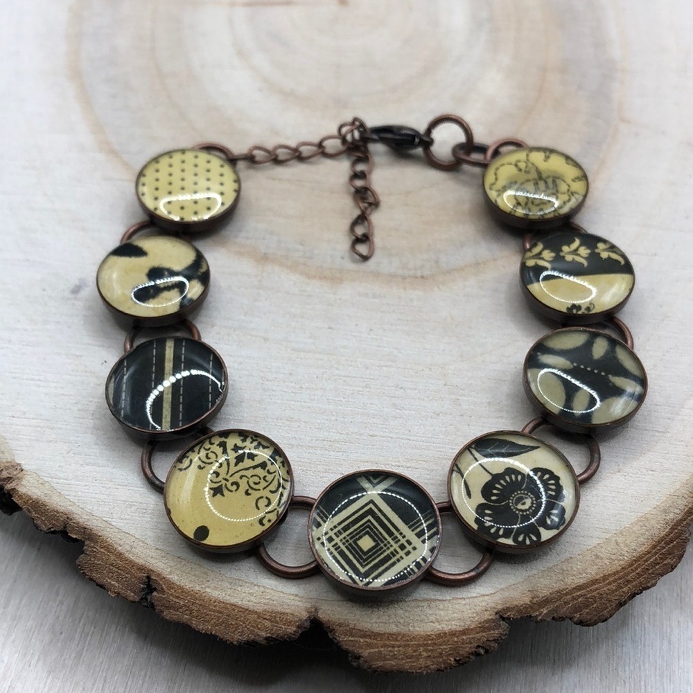 Vintage artisan copper anklet or a large wrist bracelet.